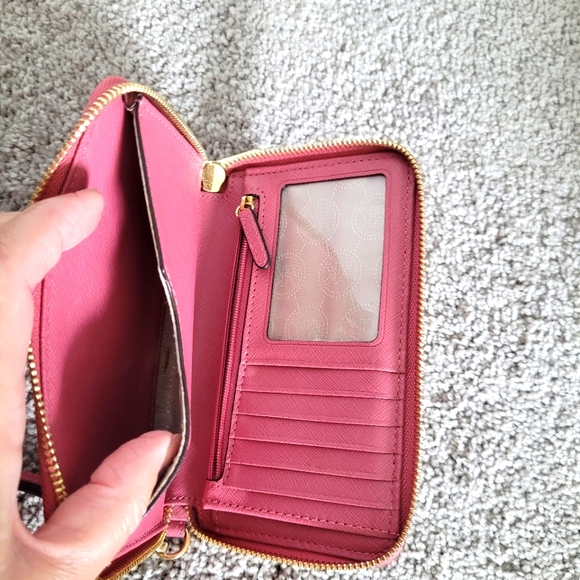 Michael Kors wristlet wallet, like new, pink - Picture 4 of 9